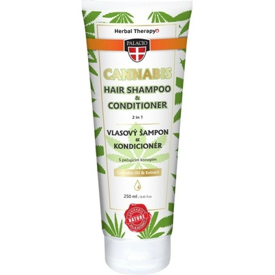 Palacio s.r.o. Konopný šampon s kondicionérem 2v1 Výživa, Lesk a Snadné Rozčesávání 250 ml