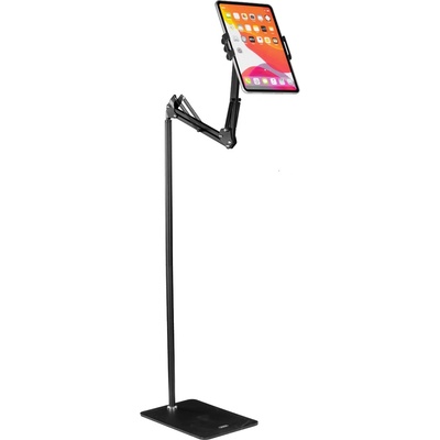 XO Сгъваема метална стойка за телефон и таблет xo c137, Височина 135см, Черна (c137)