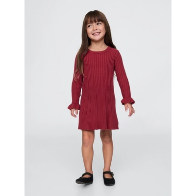 GAP Baby svetrové šaty CashSoft červená