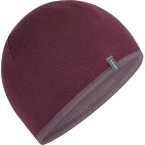 Icebreaker Зимна шапка (beanie) Icebreaker Pocket Hat Beanie - Dark Berry / Grey Plum - размер One Size (204-0937-6111)