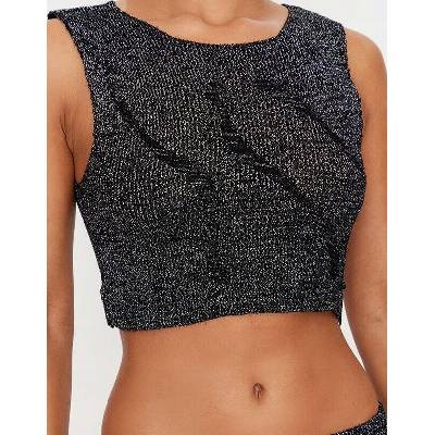 Prettylittlething dámsky top čierny klasický