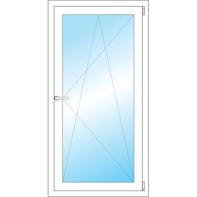 OKNA HNED Plastové okno 67x131 cm (670x1310 mm) bílé otevíravé a sklopné pravé