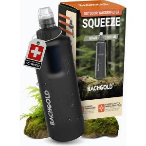 Bachgold Туристическа бутилка с филтър Bachgold Squeee 1000 ml grey