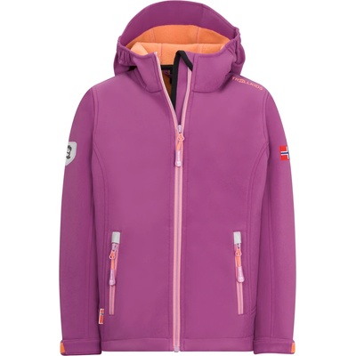 TROLLKIDS Детско софтшел яке Trollkids Girl's Trollfjord Jacket Softshell jacket - Mallow Pink / Papaya - размер 164 (EU) (703-2073-1618)