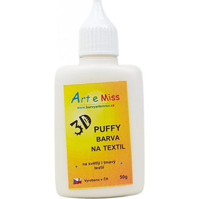 Artemiss Napeňovacia 3D farba na textil 11 biela