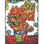 Colorvelvet - Włochy Van Gogh Sunflowers in Vase coloring page