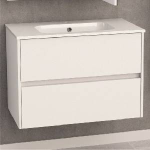 InterCeramic Конзолен PVC шкаф за баня InterCeramic ICP 7955 с умивалник 7955/2 - стенен модел, 80 см (ICP 7955)