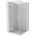 Mexen Lunar L лява отваряема душ кабина 80 x 80 см, прозрачна, бяла - 834L-080-080-20-00-L (834L-080-080-20-00-L)