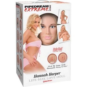 Pipedream Hannah Harper - надуваема кукла в реален размер - 3D лице - desirel