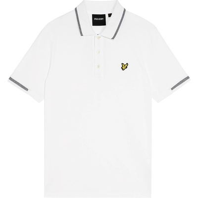 Lyle and Scott Блуза с яка Lyle and Scott Men's Tipped Cotton Short Sleeve Polo Shirt - Wht/Blk W104