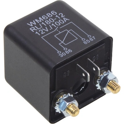 Relé pro dobíjení druhé baterie 12V, 100A, PC4-30 – Hledejceny.cz