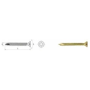Uncanny Brand Wood insert galvanized yellow for torx 4.5*20mm t20