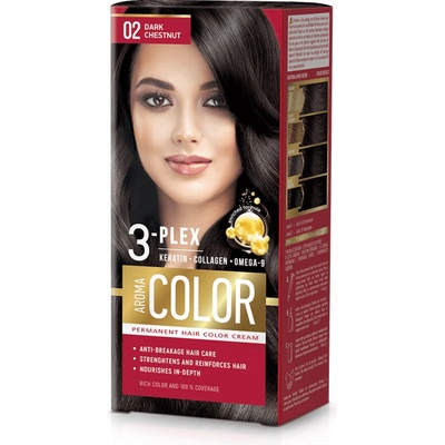 Aroma Color Farba na vlasy tmavý gaštan 02