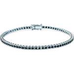 SAVICKI Тенис гривна, бяло злато 585, черни диаманти 1.073К, 2.3mm. 17cm