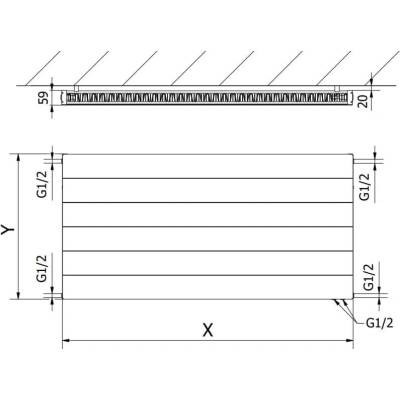 Mexen Line CVL11 W611L-040-100-70 400 mm x 1000 mm černý