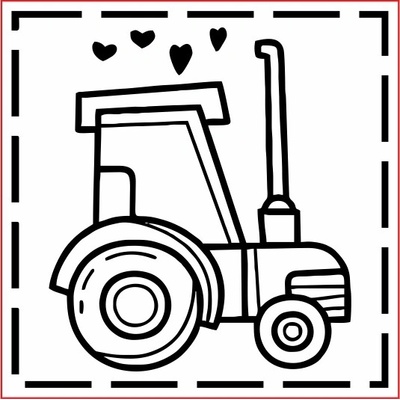 Štítok - Traktor Materiál/farba: Káva koženka