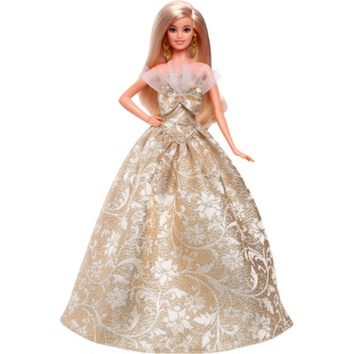 Barbie Кукла Barbie Signature - 2025 Holiday, със златиста рокля (JBH95)