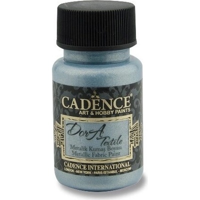 Cadence Dora Textile Metallic farba na textil 50 ml metalická svetlomodrá