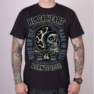 Black heart Мъжка тениска BLACK HEART - SMUGGLER - Black - 19496