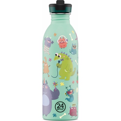 24Bottles Fľaša na vodu Urban Bottle Kids Spooky Friends 500 ml