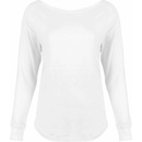 Mantis Predĺžené dámske tričko s dlhými rukávmi Biela