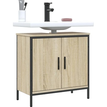 Image 1 of vidaXL Шкаф за мивка за баня, дъб сонома, 60x30x60 см, инженерно дърво (842447)