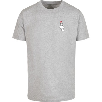 Mister Tee Тениска Love Sign Tee 2.0 heather grey XXLUB-MT2826-00431 - Тъмносив, размер S