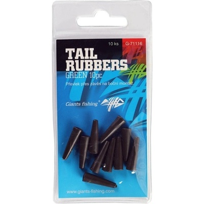 Giants Fishing Prevlek Na Závesku Tail Rubbers Green 20 mm 10 ks