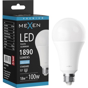Mexen Nova LED крушка E27, A70, 18W, Студена - 6500K, 1890 lm - L100-E27-1865-01 (L100-E27-1865-01)