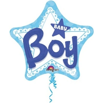 Amscan Foliový multi balonek Baby Boy 81 x 81 cm