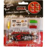 Grip & Tricks Играчка за пръсти long board, черен, с череп (gt-f-lb-black) - tary