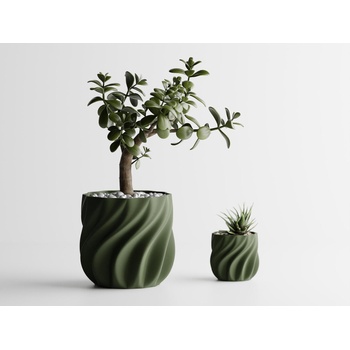 Кашпа Venice тъмнозелен мат