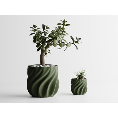 Кашпа Venice тъмнозелен мат