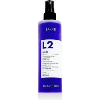 LAKMÉ COSMETICS L2 Blonde Instant Detangling Conditioner 300 ml балсам без отмиване за неутрализиране на нежеланите топли тонове на руса и сива коса унисекс