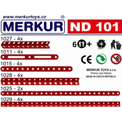 Merkur ND 101 pásiky a uholníky