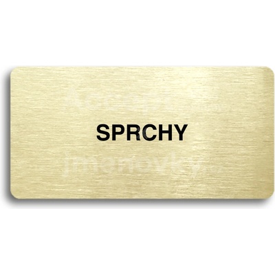 ACCEPT Piktogram SPRCHY - zlatá tabulka - černý tisk bez rámečku