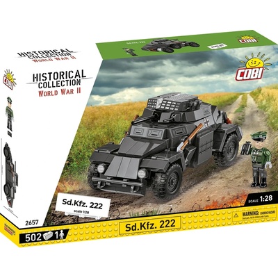 COBI 2657 World War II Nemecké obrnené vozidlo Sd.Kfz. 222 1:28