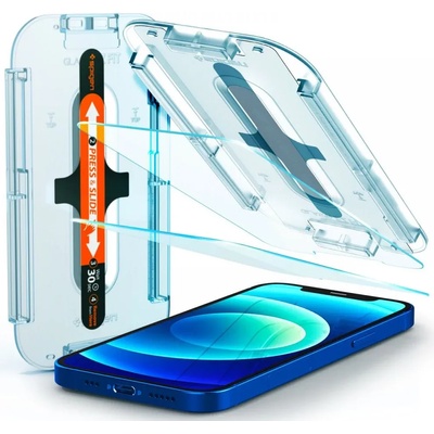 Spigen glas. tr "ez fit" 2-pack закалено защитно стъкло за iphone 12/12 pro