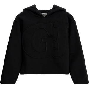 GUESS Спортен суичър без цип за момиче в черно с лого Guess