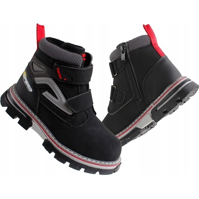 Linshi dětské kozačky nubuk černá