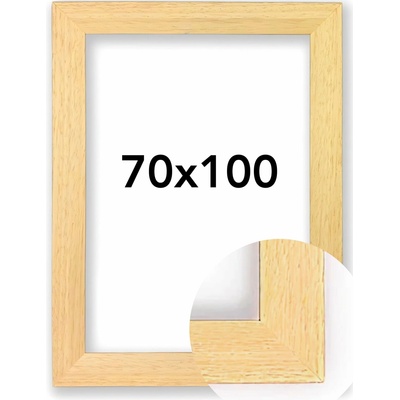 Fotorámeček Dresden Rozměr: 70 x 100 cm, Barva: Přírodní, Typ zasklení: Plexi