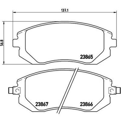 BREMBO Sada brzdových platničiek kotúčovej brzdy P78013