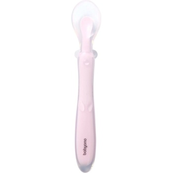 Babyono Силиконова лъжичка Babyono - Be Active, розова (5901435415795)