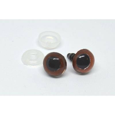 Bezpečnostní oči Ø10 mm hnědé