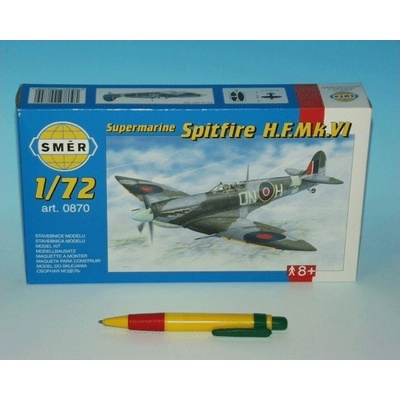 Směr Model Supermarine Spitfire H.F.MK.VI 12 9x17 2cm v krabici 25x14 5x4 :72