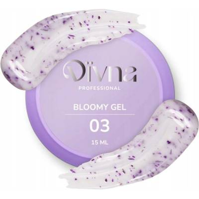 Divna Bloomy stavební gel s kvítky na nehty 03 15ml