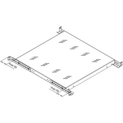 Police do racku 19" TRITON 750 mm A4, nosnost 80 kg
