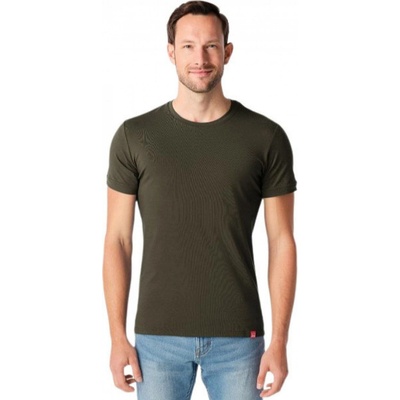 CityZen Davos slim fit s elastanem olivová zelená