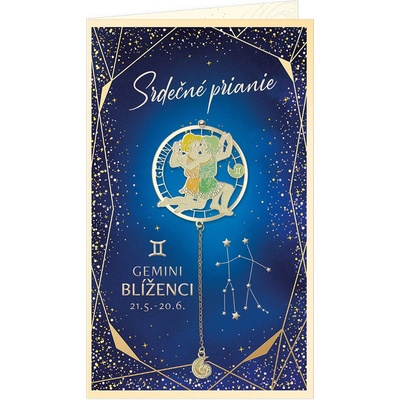 ARGUS Blahoželanie k narodeninám so zverokruhom BLÍŽENCI 15-6484