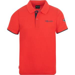 Trollkids Детска поло тениска Trollkids Kid's Bergen Polo XT Polo shirt - Bright Red / Mystic Blue - размер 176 (EU) (704-1800-0520)